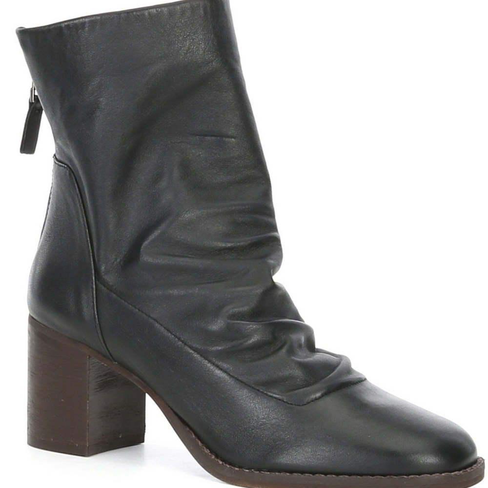 Chelsea & violet freedom ruched back zip block heel size 9